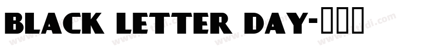 black letter day字体转换
